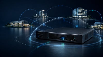 Managed firewall connecting and protecting multiple business locations