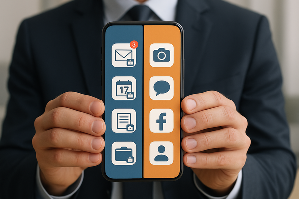 Separating personal applications from work applications