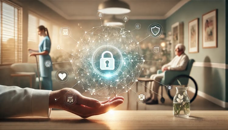 Secure operational technology systems protecting aged care residents in modern facility